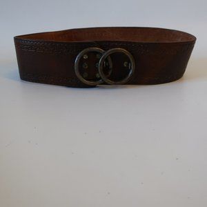 Womens Shag Boutique Brown Leather Vintage Look Hip Belt 28 *